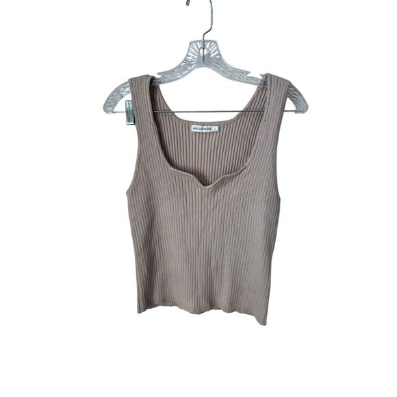 Avec Les Filles Luxe Body Knit Sweater Tank Top Size Large - Picture 1 of 5